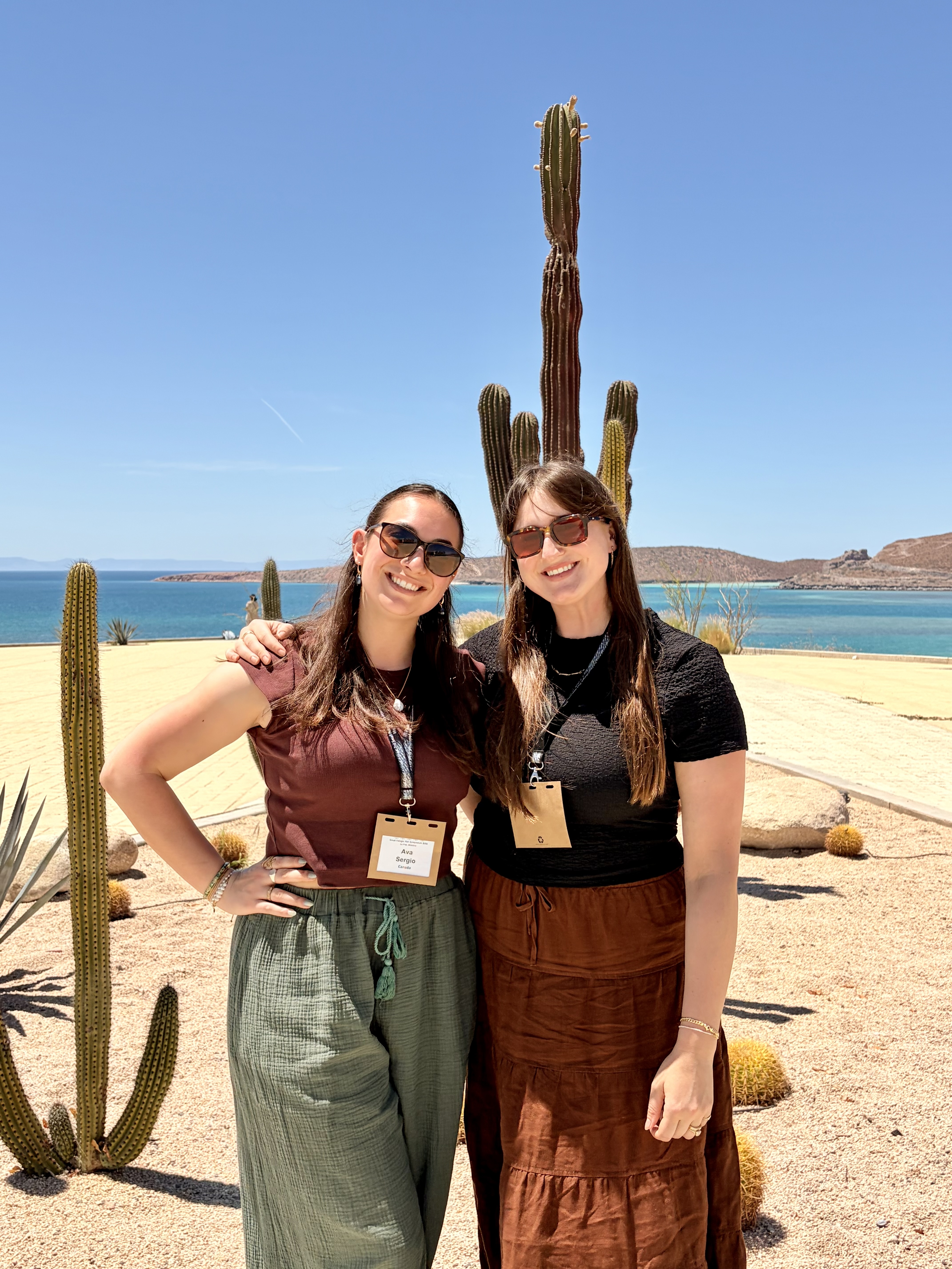 Morgan Piczak and Ava Sergio at the PICES meeting in La Paz, Mexico