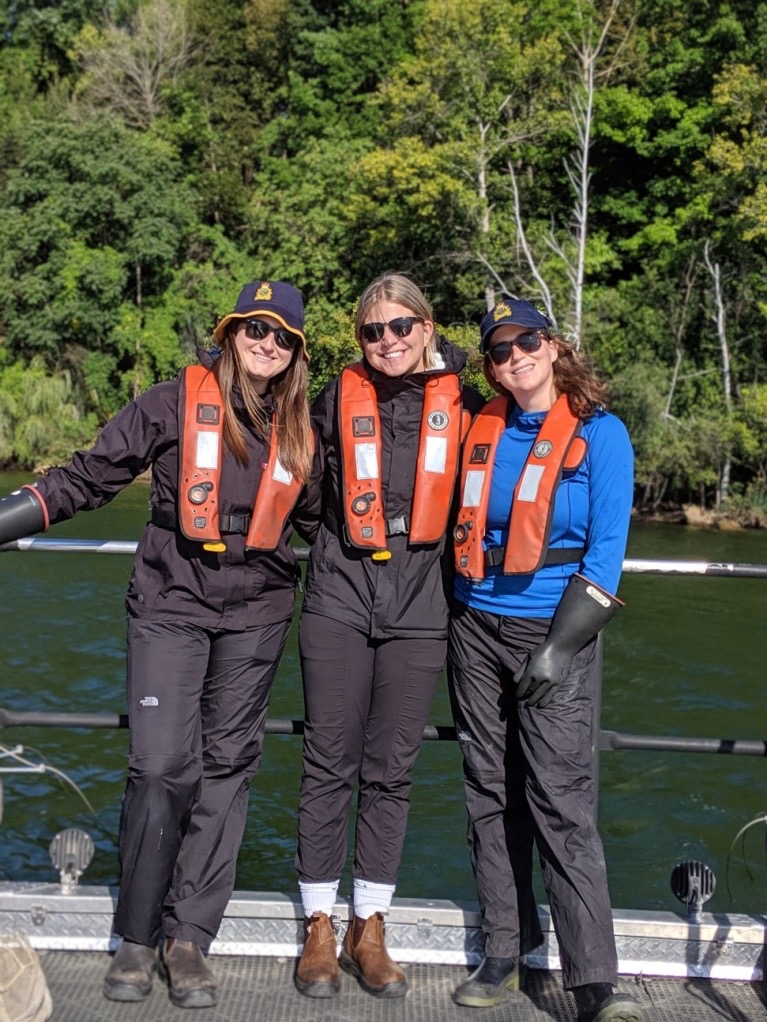 Morgan with DFO Great Lakes Lab colleagues